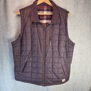 Carhartt Women's Reversible Vest Purple Plaid XL Quilted Cottagecore Western